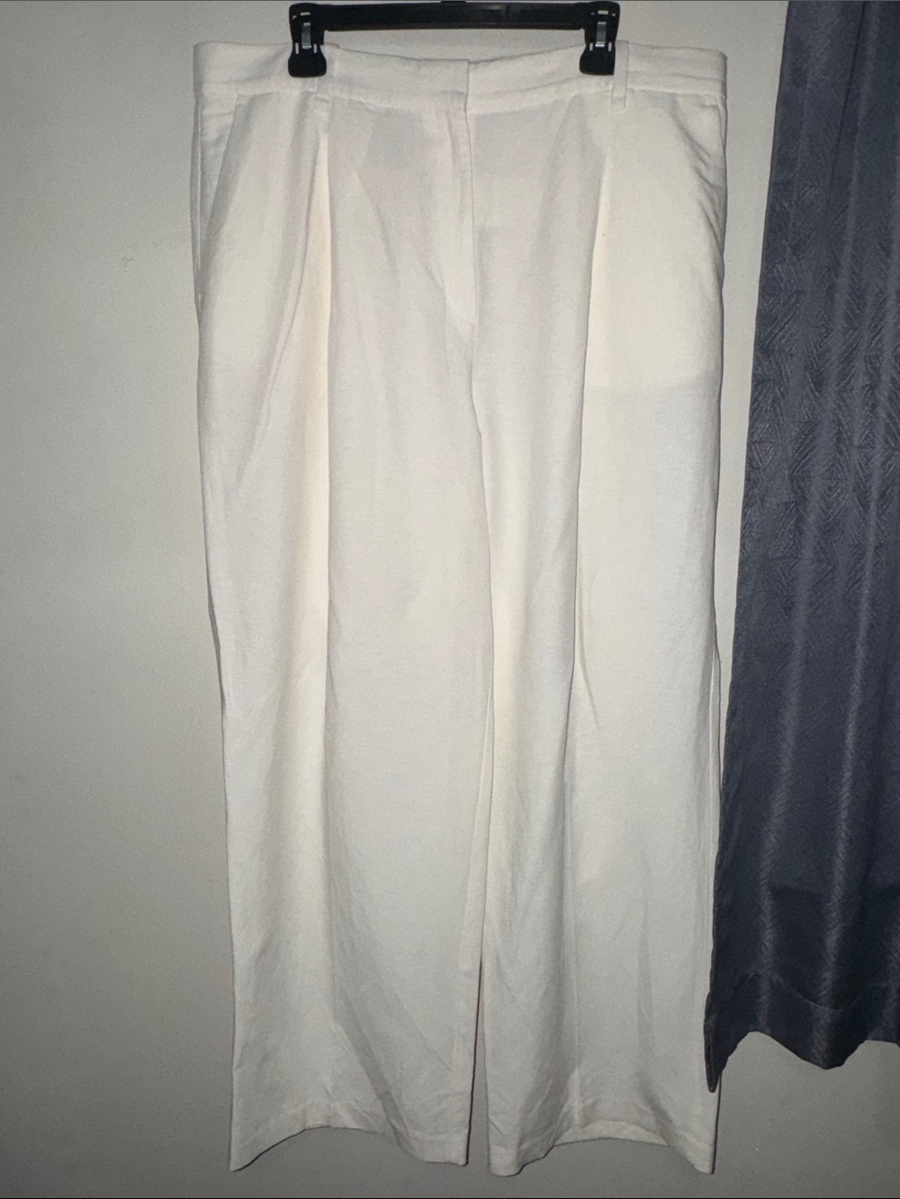 H&M Cream Wide-Leg Trousers